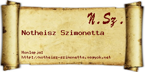 Notheisz Szimonetta névjegykártya